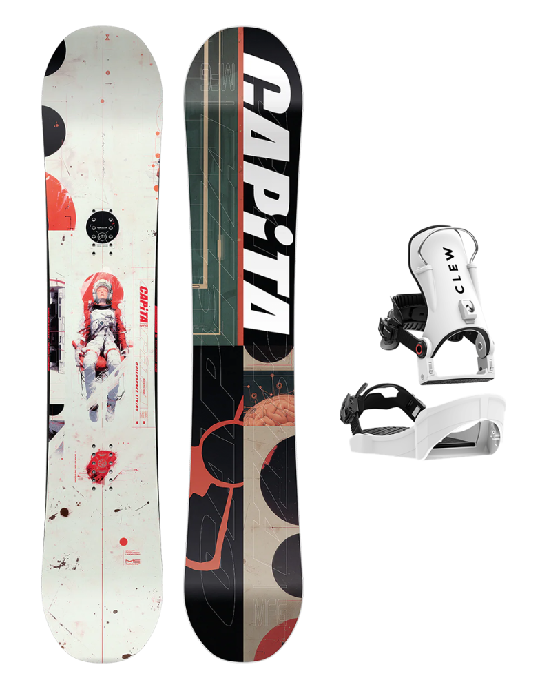 Placa Snowboard CAPiTA OUTERSPACE LIVING 2026 x Legaturi Snowboard CLEW Independence 1.0 2026 - White