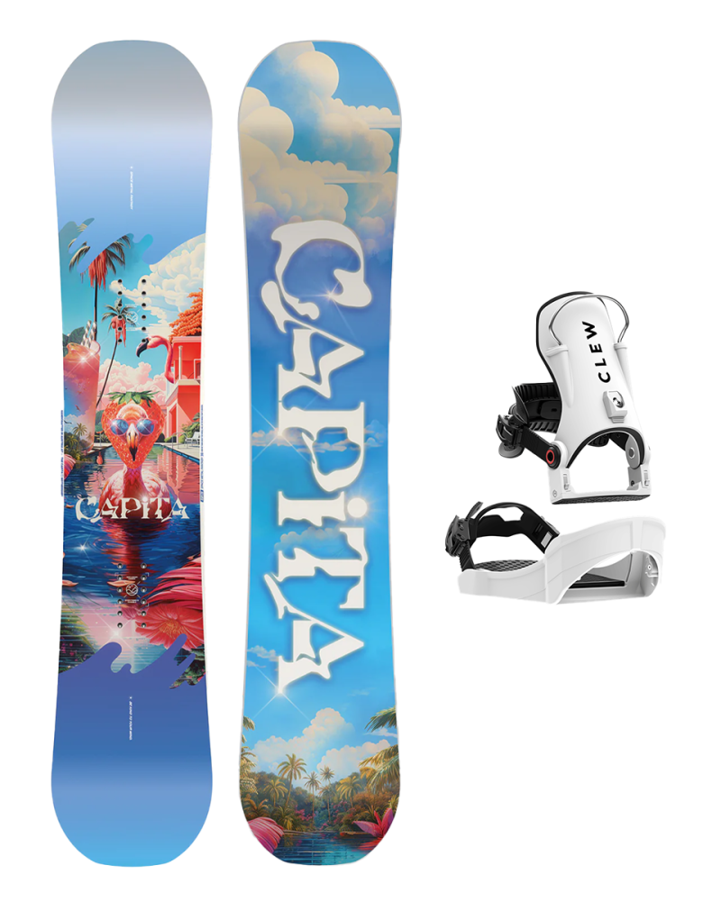 SET CAPiTA SPACE METAL FANTASY 2025 x Legaturi Snowboard CLEW Independence 1.0 2026 - White