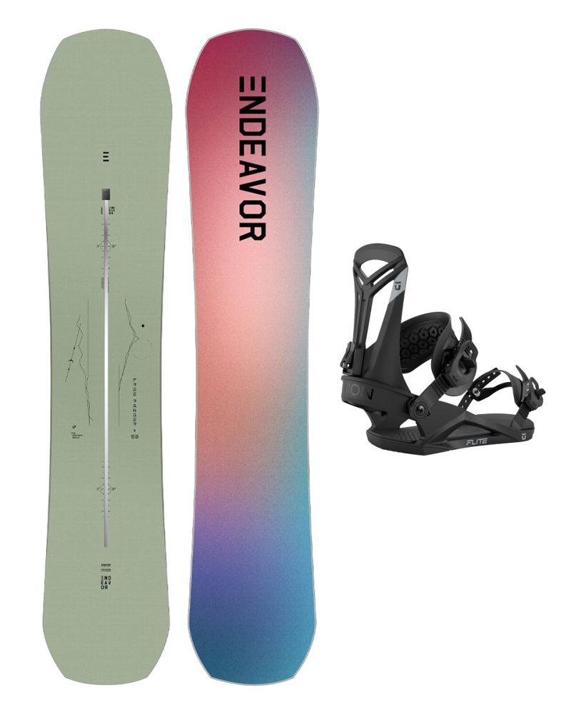 SET ENDEAVOR - Free Ranger Directors 2025 x Legaturi Snowboard UNION Men's 2026 FLITE Black