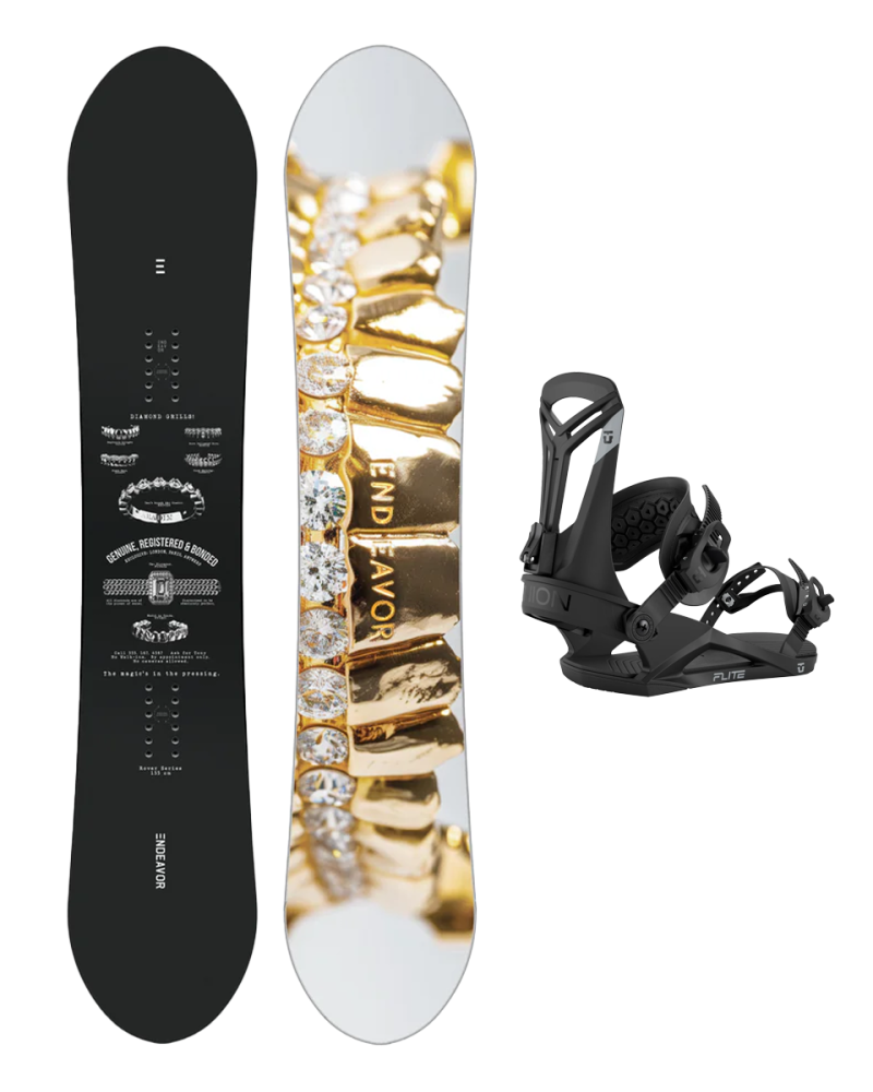 SET Placa Snowboard ENDEAVOR - Rover 2026 x Legaturi Snowboard UNION Men's 2026 FLITE Black M