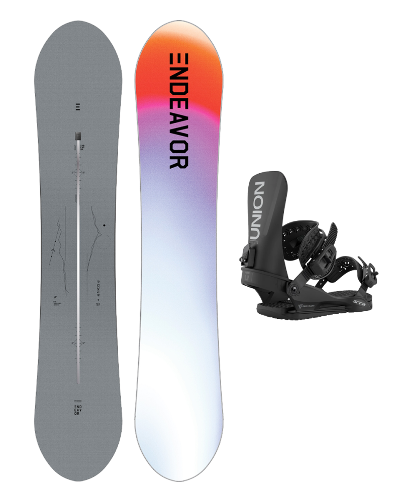 SET ENDEAVOR - Rover Directors PRO 2025 x Legaturi Snowboard UNION Men's 2026 STR Black
