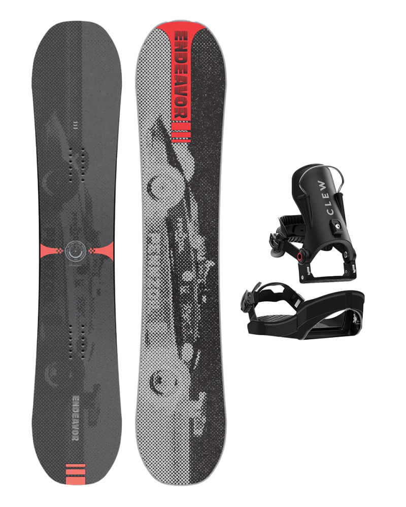 SET Placa Snowboard ENDEAVOR - Sentinal 2026 x Legaturi Snowboard CLEW Independence 1.0 2026 - Black