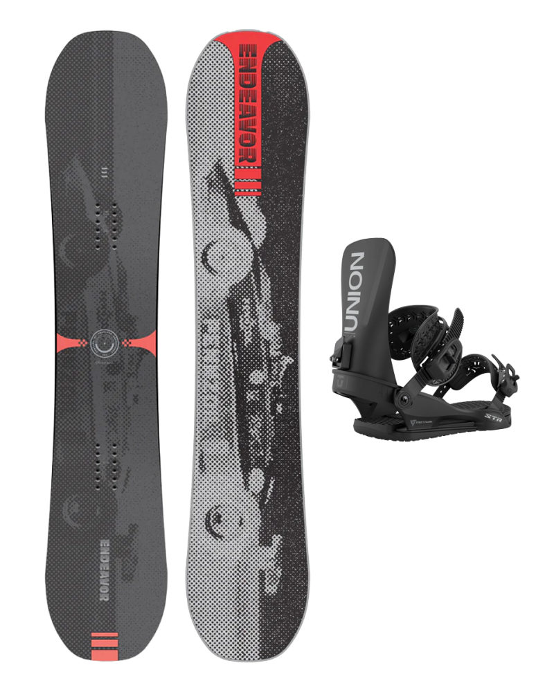 SET Placa Snowboard ENDEAVOR - Sentinal 2026 x Legaturi Snowboard UNION Men's 2026 STR Black