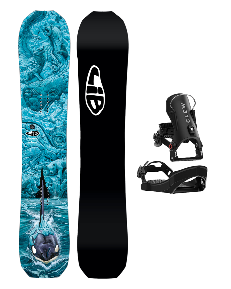 SET Placa Snowboard LIB TECH Golden Orca 2027 x Legaturi CLEW Independence 1.0 2026 - Black