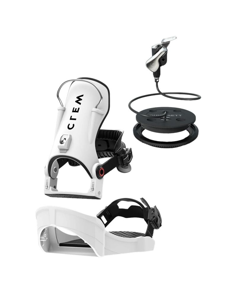 SET Legaturi Snowboard CLEW Independence 1.0 2026 - White x Black Line QuickSett 2.0