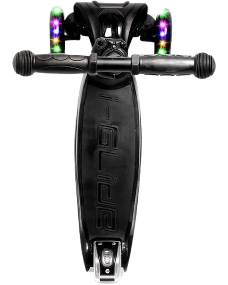 Trotineta Copii i-Glide 3 Wheel (Black) + Scaun Trotineta i-Glide 3 Wheel Scooter Seat (Negru)