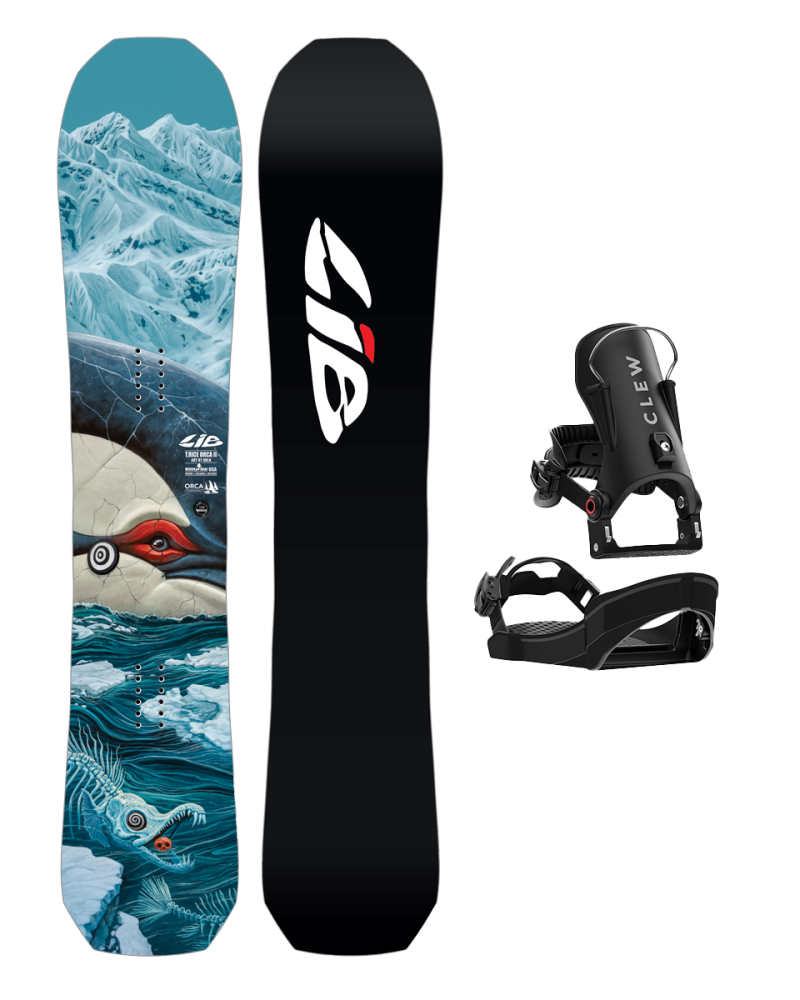SET Placa Snowboard LIB TECH Orca II 2027 x Legaturi CLEW Independence 1.0 2026 - Black