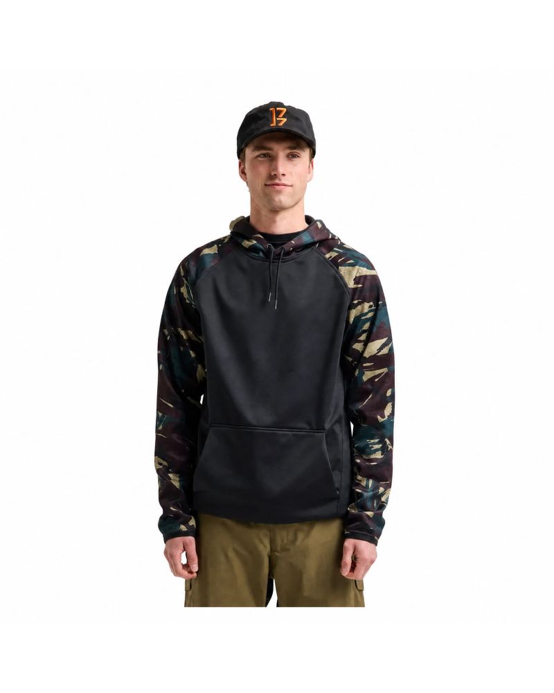 Hanorac BURTON - Men's - Crown Weatherproof Pullover Fleece - Seersucker Camo / True Black