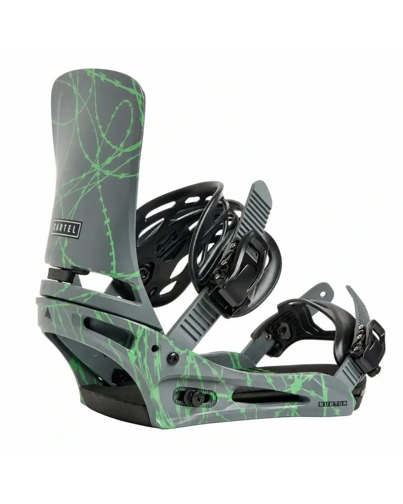 Legaturi Snowboard BURTON - Men's - CARTEL Gray/Green Voltage W27