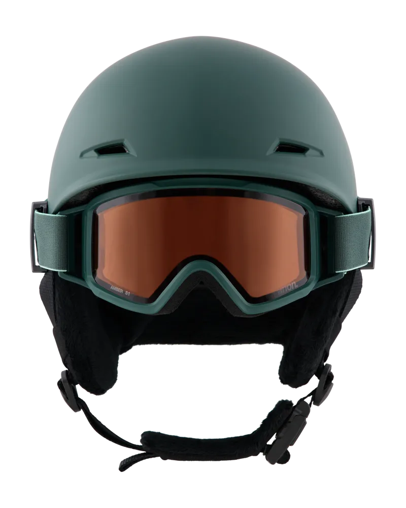 Casca Ski Snowboard Kids ANON - DEFINE Brunswick Green