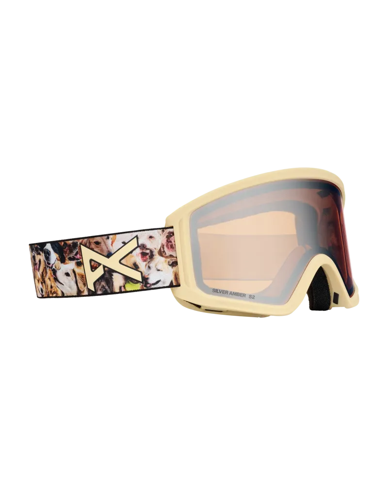 Ochelari Ski Snowboard Kids ANON - Tracker 2.0 Shop Dogs Silver Amber