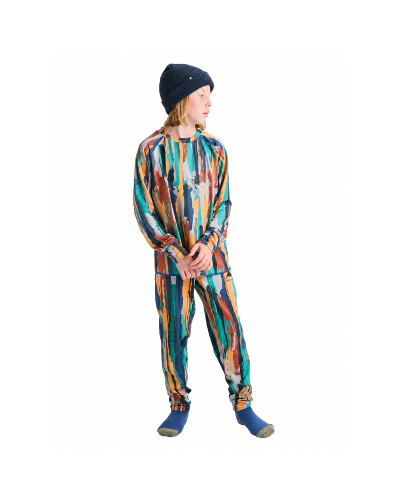 1st Layer BURTON - Kids' and Toddlers' Midweight Base Set - PAINT STRIPE