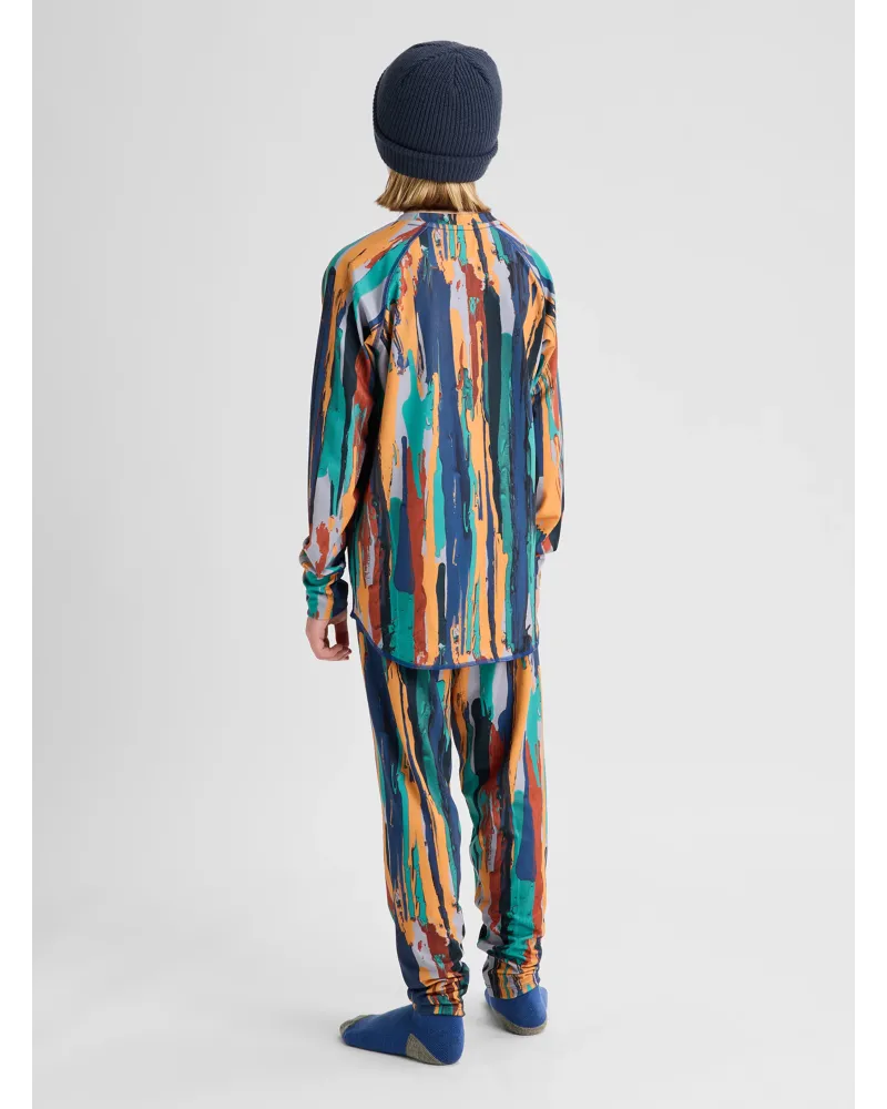 1st Layer BURTON - Kids' and Toddlers' Midweight Base Set - PAINT STRIPE