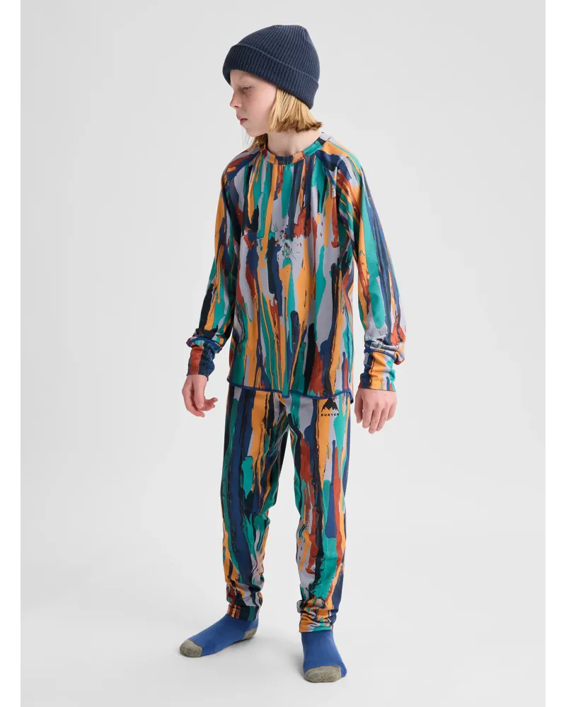 1st Layer BURTON - Kids' and Toddlers' Midweight Base Set - PAINT STRIPE