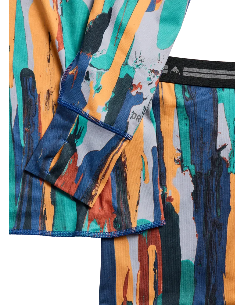 1st Layer BURTON - Kids' and Toddlers' Midweight Base Set - PAINT STRIPE