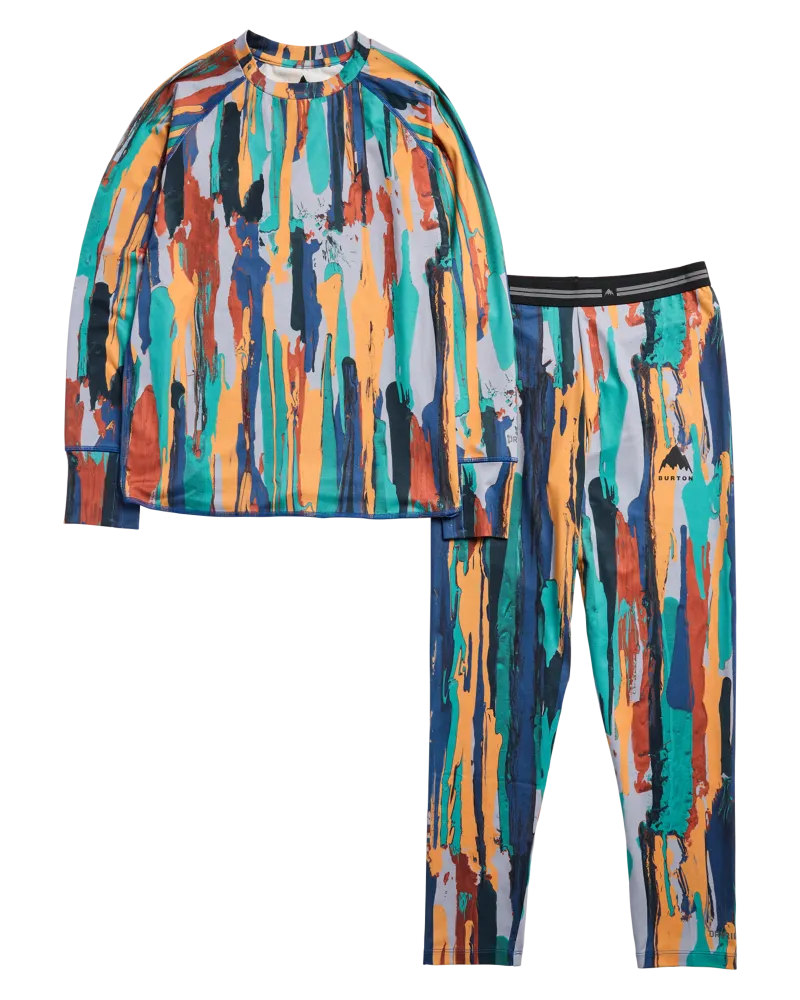 1st Layer BURTON - Kids' and Toddlers' Midweight Base Set - PAINT STRIPE