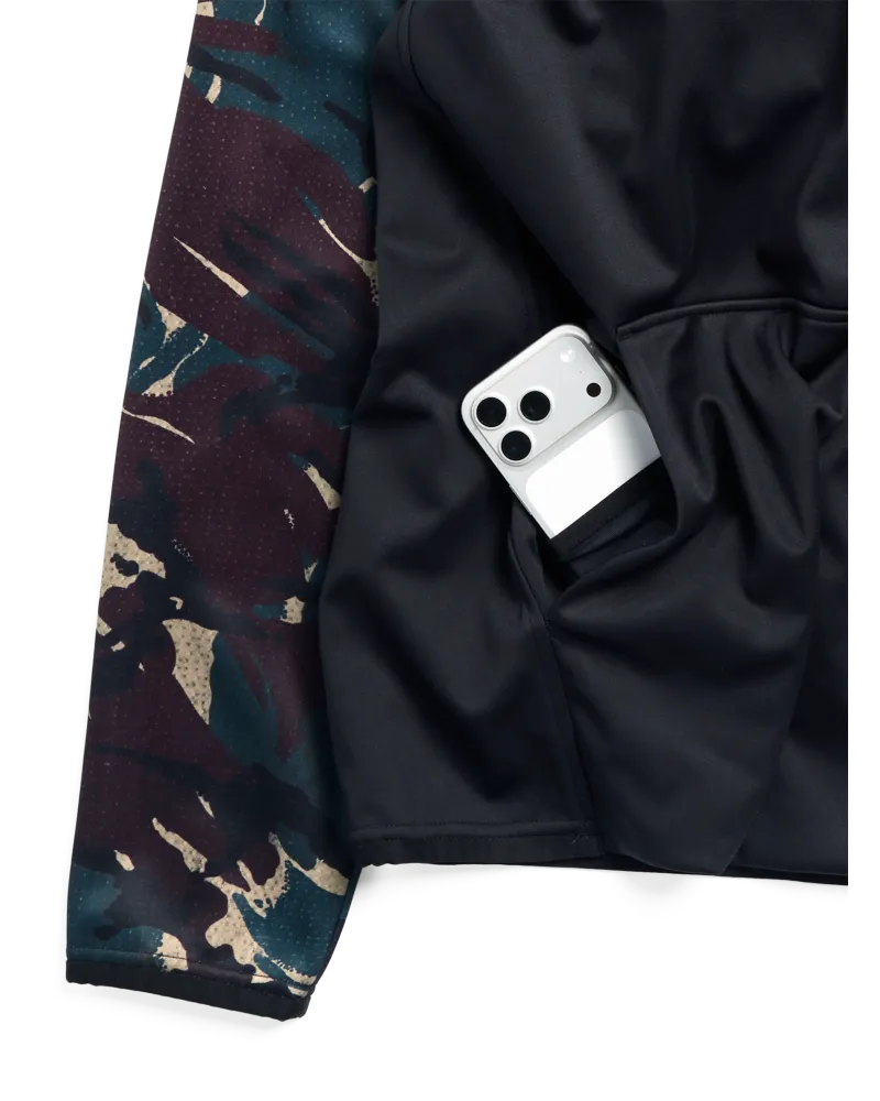 Hanorac BURTON - Men's - Crown Weatherproof Pullover Fleece - Seersucker Camo / True Black
