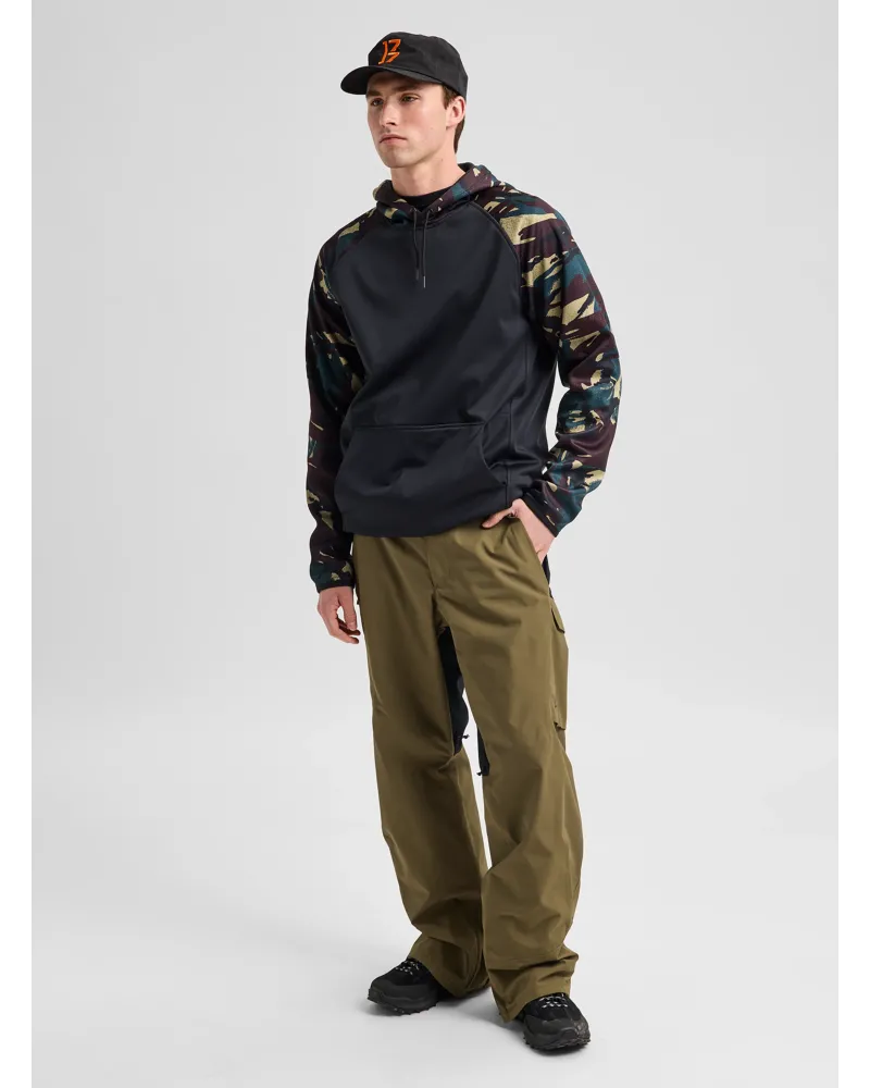 Hanorac BURTON - Men's - Crown Weatherproof Pullover Fleece - Seersucker Camo / True Black