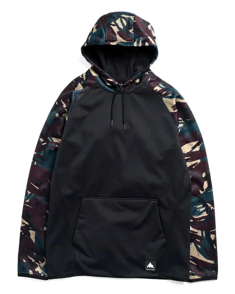 Hanorac BURTON - Men's - Crown Weatherproof Pullover Fleece - Seersucker Camo / True Black
