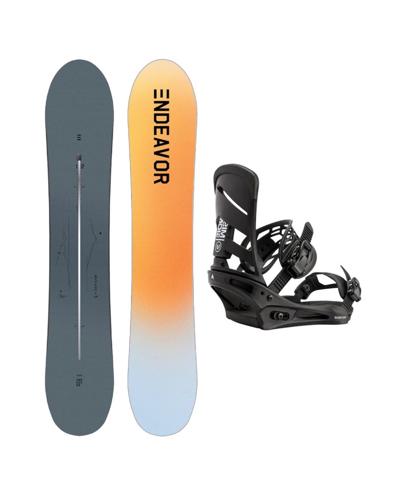 SET Placa Snowboard ENDEAVOR - Apollo Directors PRO 2025 + Legaturi Snowboard BURTON - Men's - MISSION Black W27
