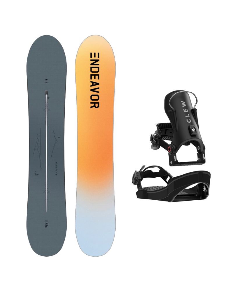 SET ENDEAVOR - Apollo Directors PRO 2025 x Legaturi Snowboard CLEW Independence 1.0 2027 - Black