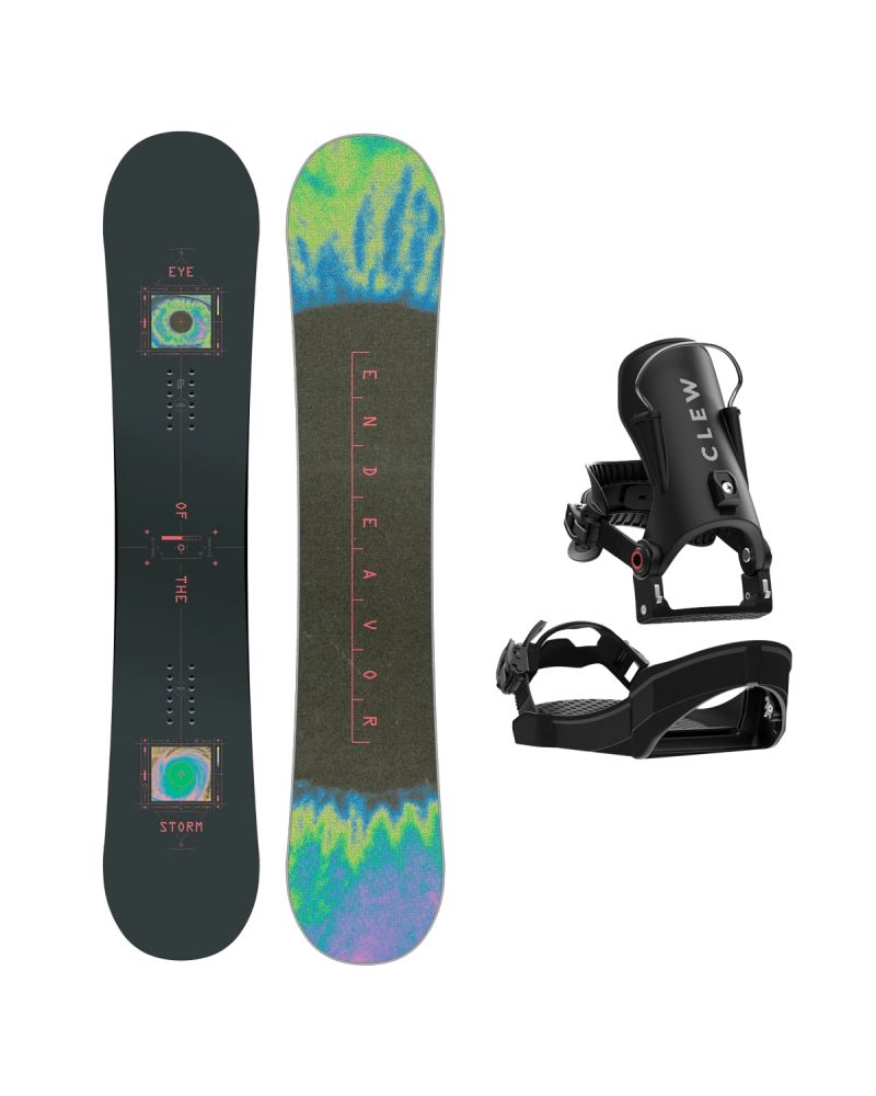SET Placa Snowboard ENDEAVOR - BOD 2026 + Legaturi Snowboard CLEW Independence 1.0 2027 - Black