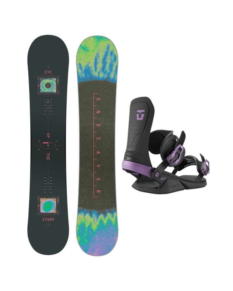 SET Placa Snowboard ENDEAVOR - BOD 2026 + Legaturi Snowboard UNION Unisex 2027 NEO Black