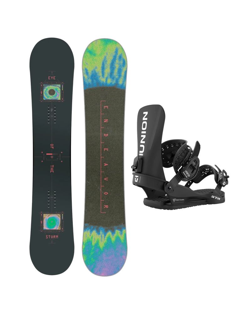 SET Placa Snowboard ENDEAVOR - BOD 2026 + Legaturi Snowboard UNION Men's 2027 STR Black