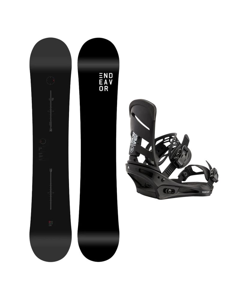 SET Placa Snowboard ENDEAVOR BOD LEGACY 2026 + Legaturi Snowboard BURTON - Men's - MISSION Black W27