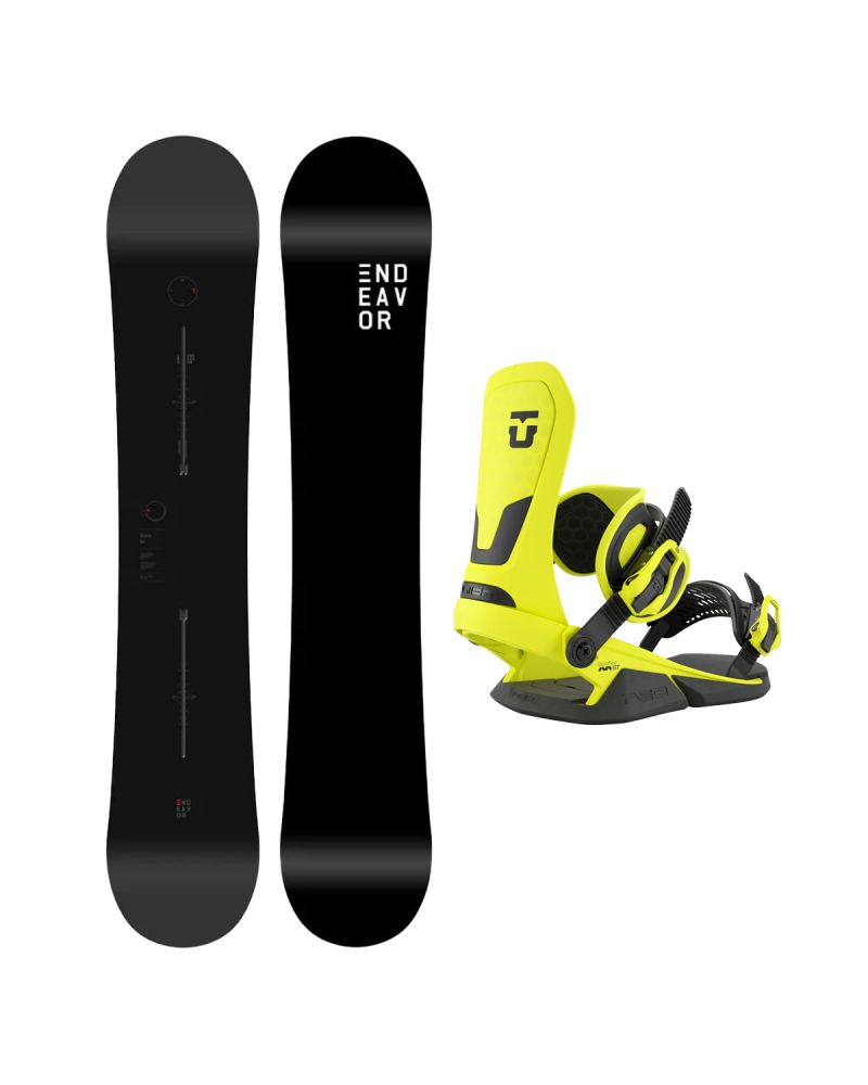SET Placa Snowboard ENDEAVOR BOD LEGACY 2026 + Legaturi Snowboard UNION Unisex 2027 NEO Neon Yellow