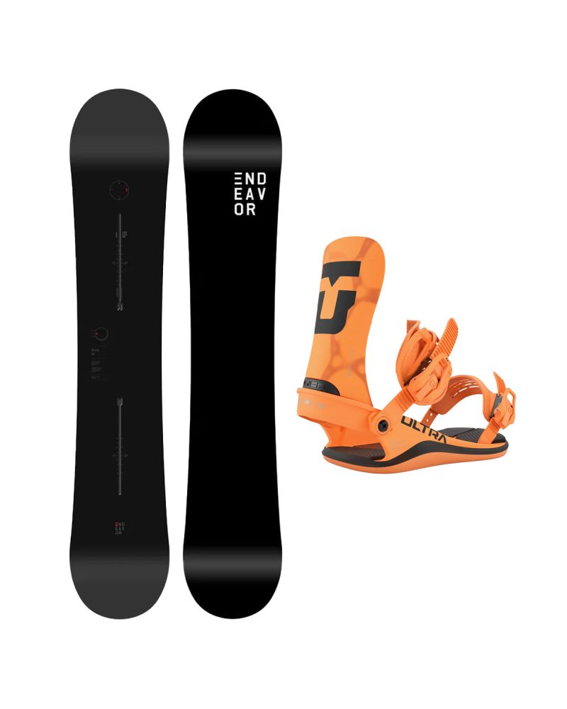 SET Placa Snowboard ENDEAVOR BOD LEGACY 2026 + Legaturi Snowboard UNION Men's 2027 ULTRA Orange