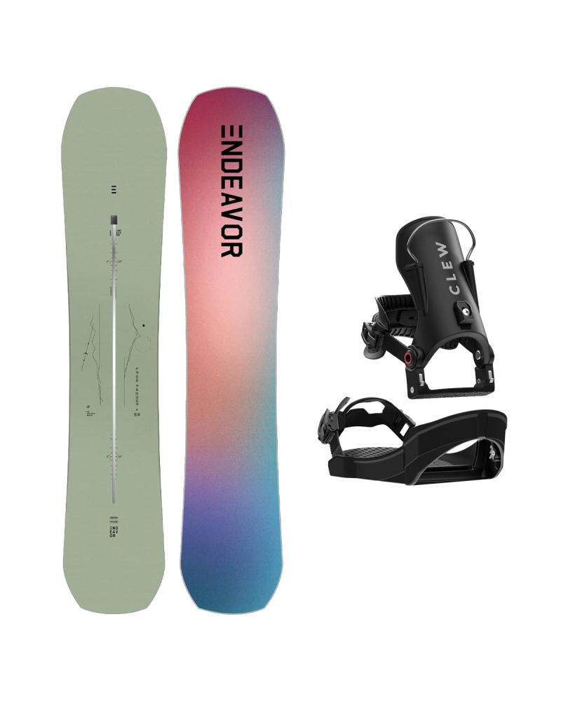 SET ENDEAVOR - Free Ranger Directors 2025 x Legaturi Snowboard CLEW Independence 1.0 2027 - Black