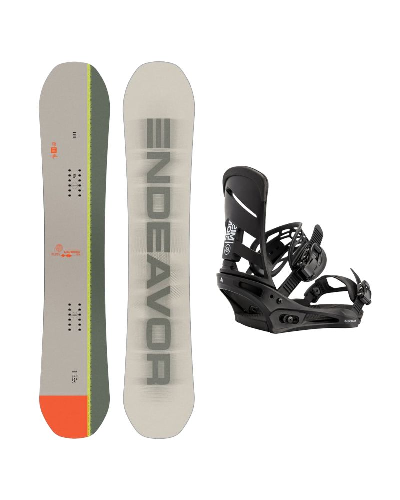 SET Placa Snowboard ENDEAVOR - Maverick QSL 159 2025 + Legaturi Snowboard BURTON - Men's - MISSION Black W27