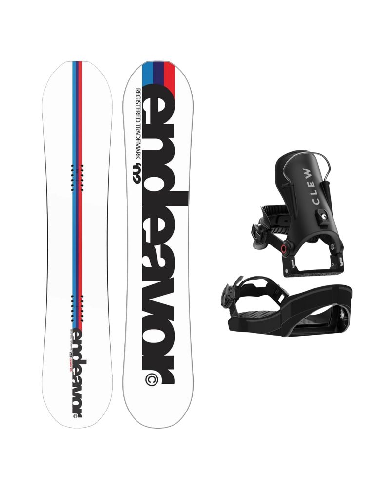 SET Placa Snowboard ENDEAVOR - Pioneer 2026 +Legaturi Snowboard CLEW Independence 1.0 2027 - Black