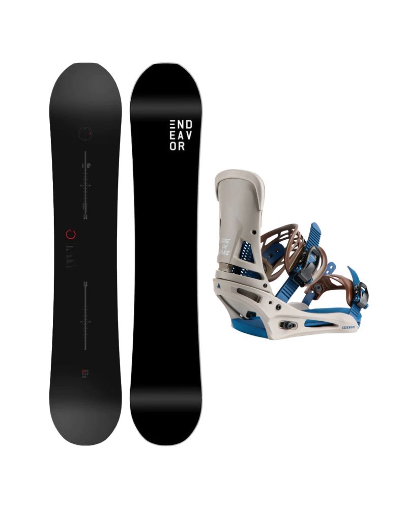 SET Placa Snowboard ENDEAVOR - PIONEER Legacy 2026 + Legaturi Snowboard BURTON - Men's - MALAVITA Warm Gray W27