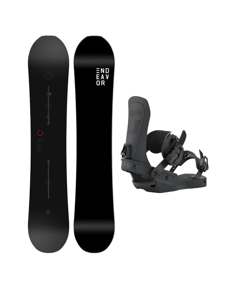 SET Placa Snowboard ENDEAVOR - PIONEER Legacy 2026 + Legaturi Snowboard UNION Men's 2027 FORCE TEAM Black