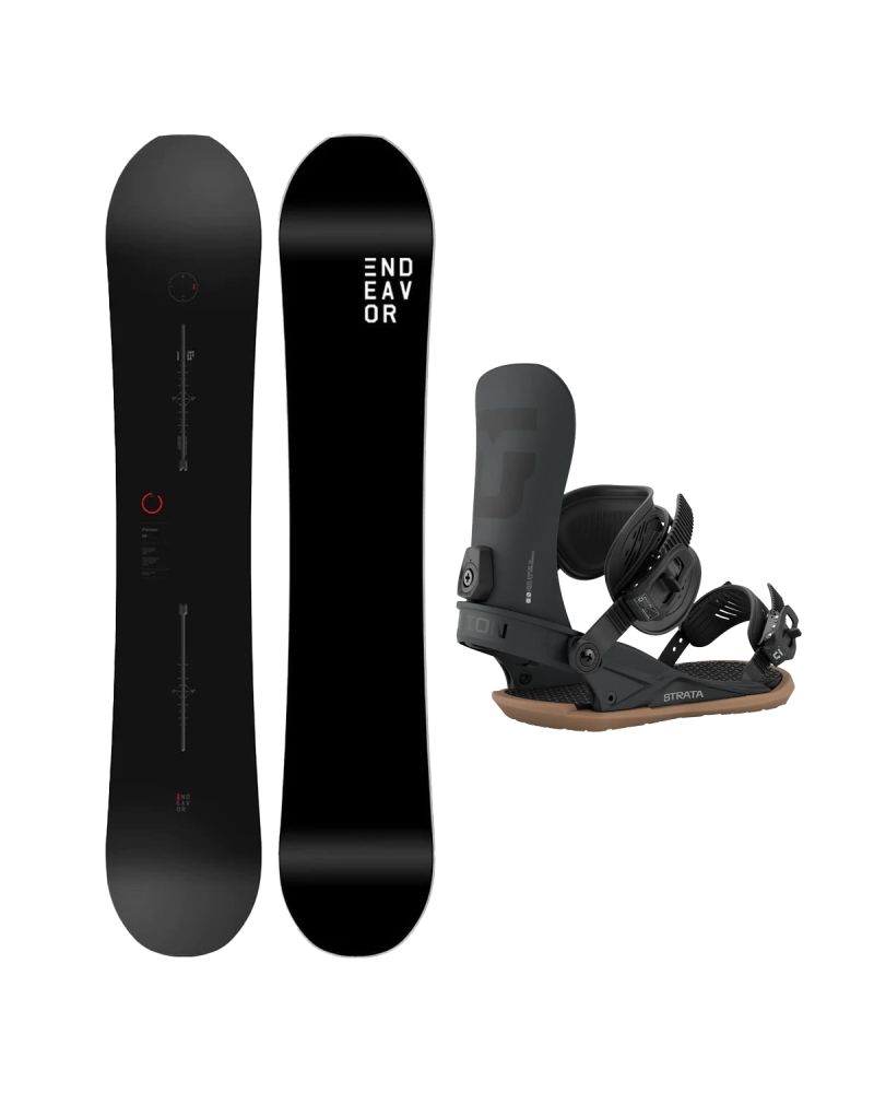 SET Placa Snowboard ENDEAVOR - PIONEER Legacy 2026 + Legaturi Snowboard UNION Men's 2027 STRATA Black