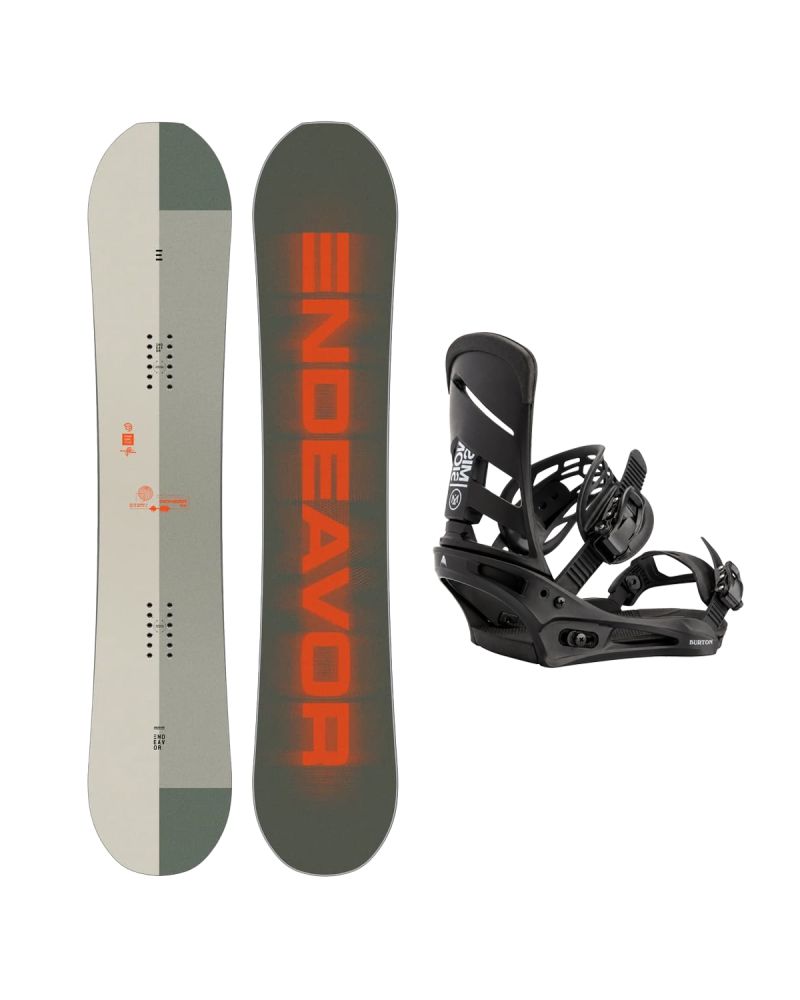 SET Placa Snowboard ENDEAVOR - Pioneer QSL 2025 + Legaturi Snowboard BURTON - Men's - MISSION Black W27