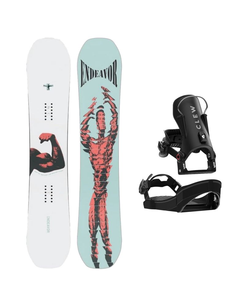 SET Placa Snowboard ENDEAVOR - Ranger 2026 + Legaturi Snowboard CLEW Independence 1.0 2027 - Black