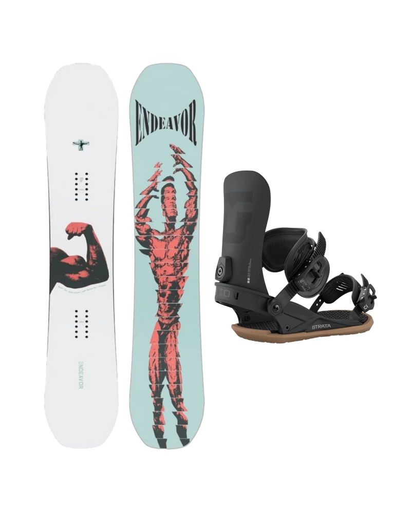 SET Placa Snowboard ENDEAVOR - Ranger 2026 + Legaturi Snowboard UNION Men's 2027 STRATA Black