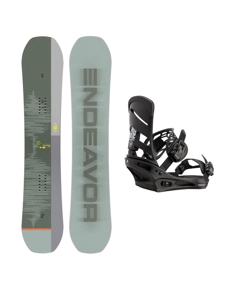 SET Placa Snowboard ENDEAVOR - Ranger QSL 2025 + Legaturi Snowboard BURTON - Men's - MISSION Black W27