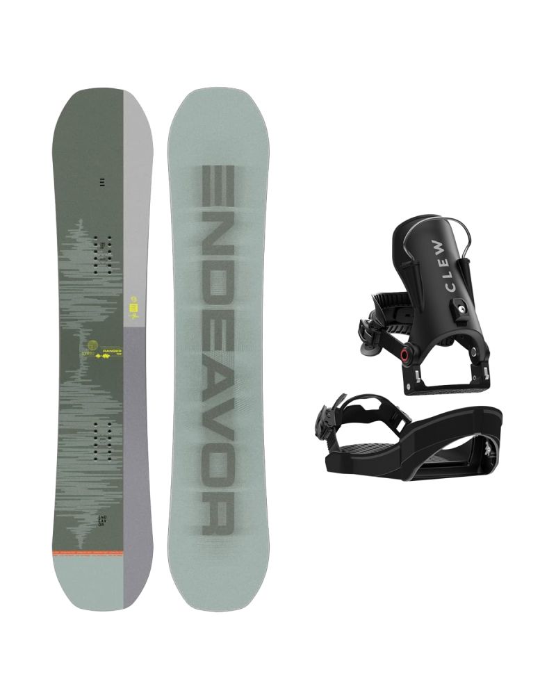 SET Placa Snowboard ENDEAVOR - Ranger QSL 2025 + Legaturi Snowboard CLEW Independence 1.0 2027 - Black