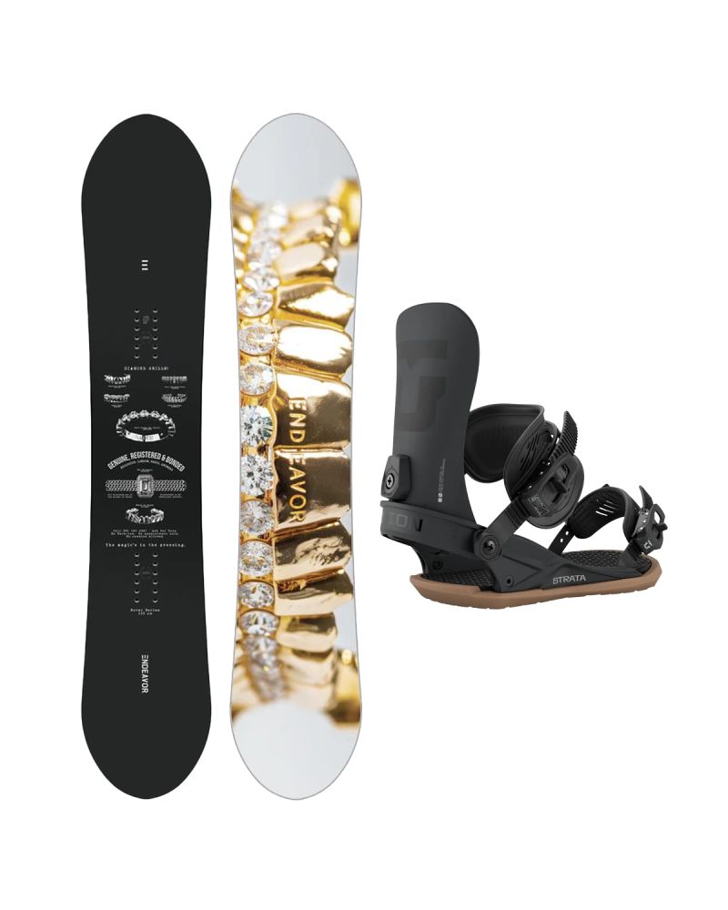 SET Placa Snowboard ENDEAVOR - Rover 2026 + Legaturi Snowboard UNION Men's 2027 STRATA Black