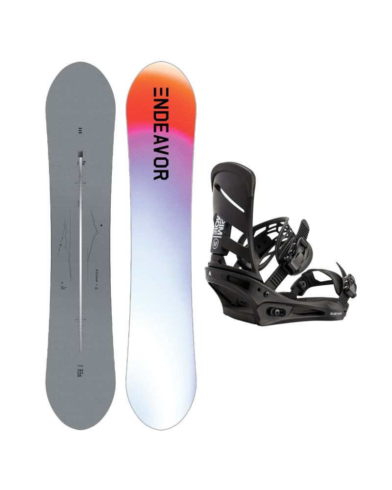 SET ENDEAVOR - Rover Directors PRO 2025 + Legaturi Snowboard BURTON - Men's - MISSION Black W27