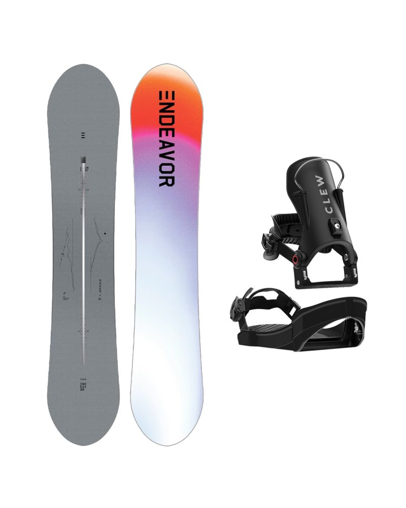 SET ENDEAVOR - Rover Directors PRO 2025 x Legaturi Snowboard CLEW Independence 1.0 2027 - Black
