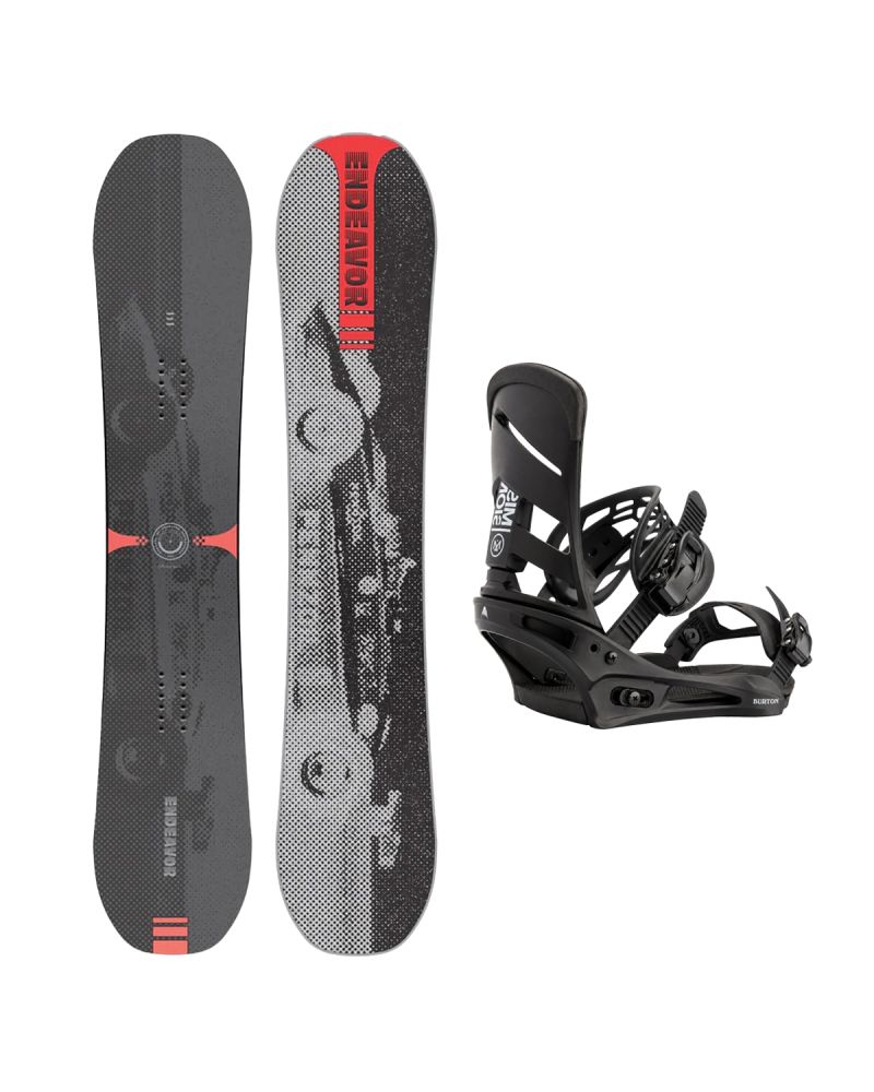 SET Placa Snowboard ENDEAVOR - Sentinal 2026 + Legaturi Snowboard BURTON - Men's - MISSION Black W27