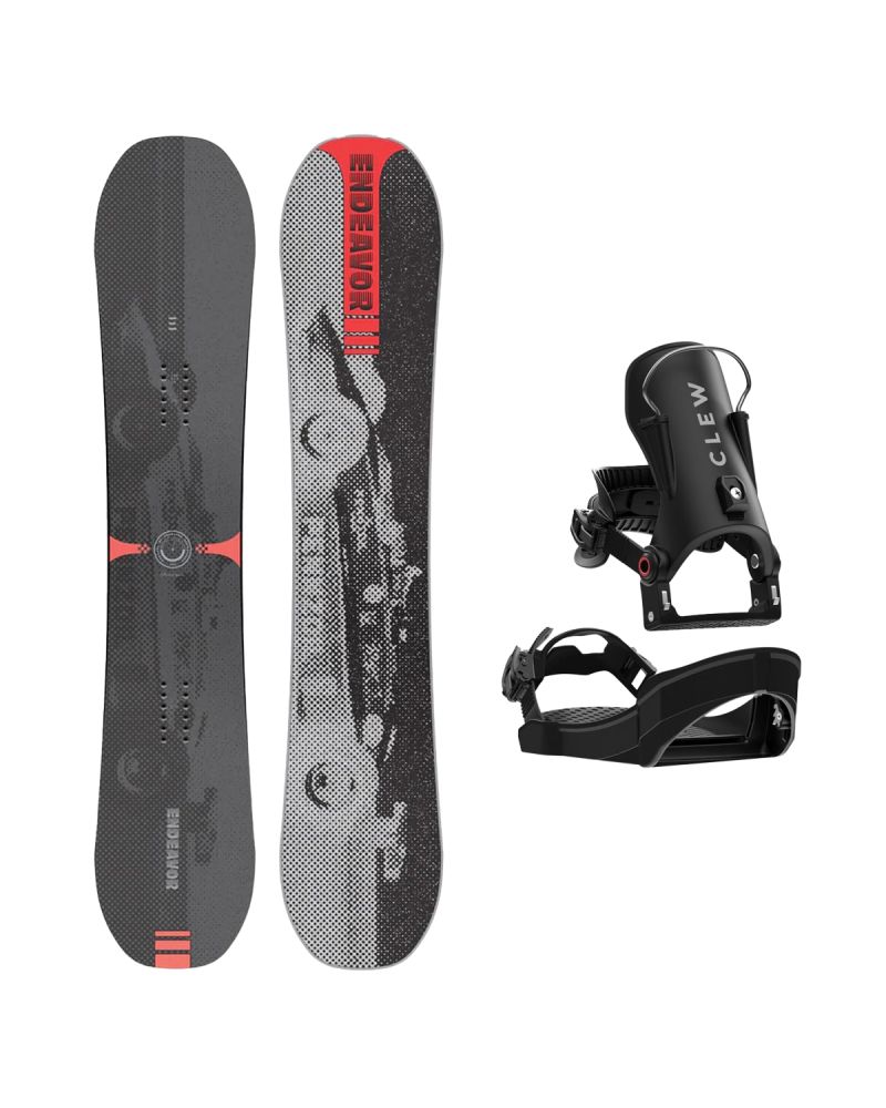 SET Placa Snowboard ENDEAVOR - Sentinal 2026 x Legaturi Snowboard CLEW Independence 1.0 2027 - Black