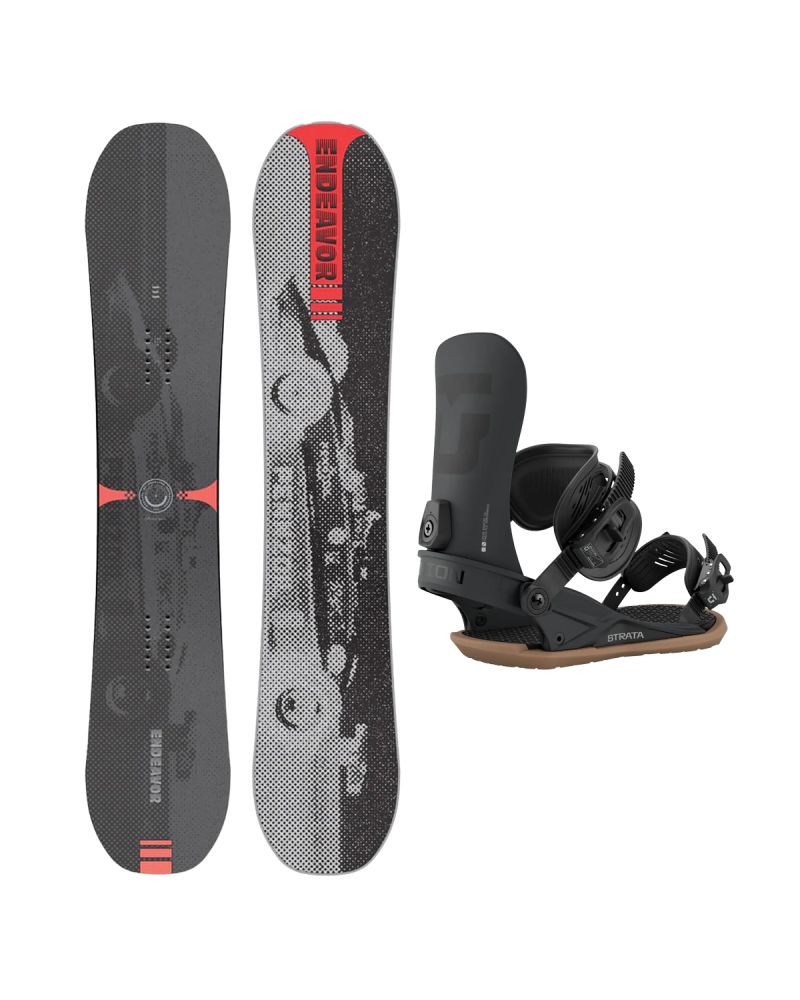 SET Placa Snowboard ENDEAVOR - Sentinal 2026 + Legaturi Snowboard UNION Men's 2027 STRATA Black