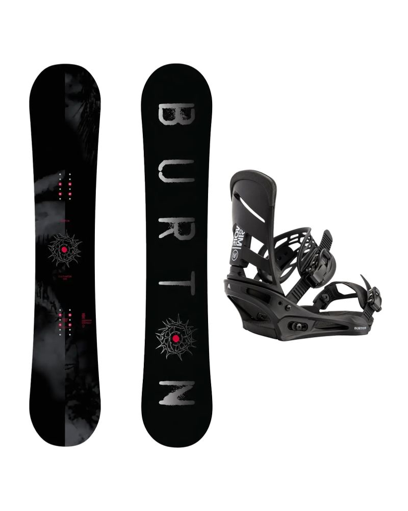 SET Placa Snowboard BURTON - CULTIVATOR Flat Top DARK MIST 2027 + Legaturi Snowboard BURTON - Men's - MISSION Black W27