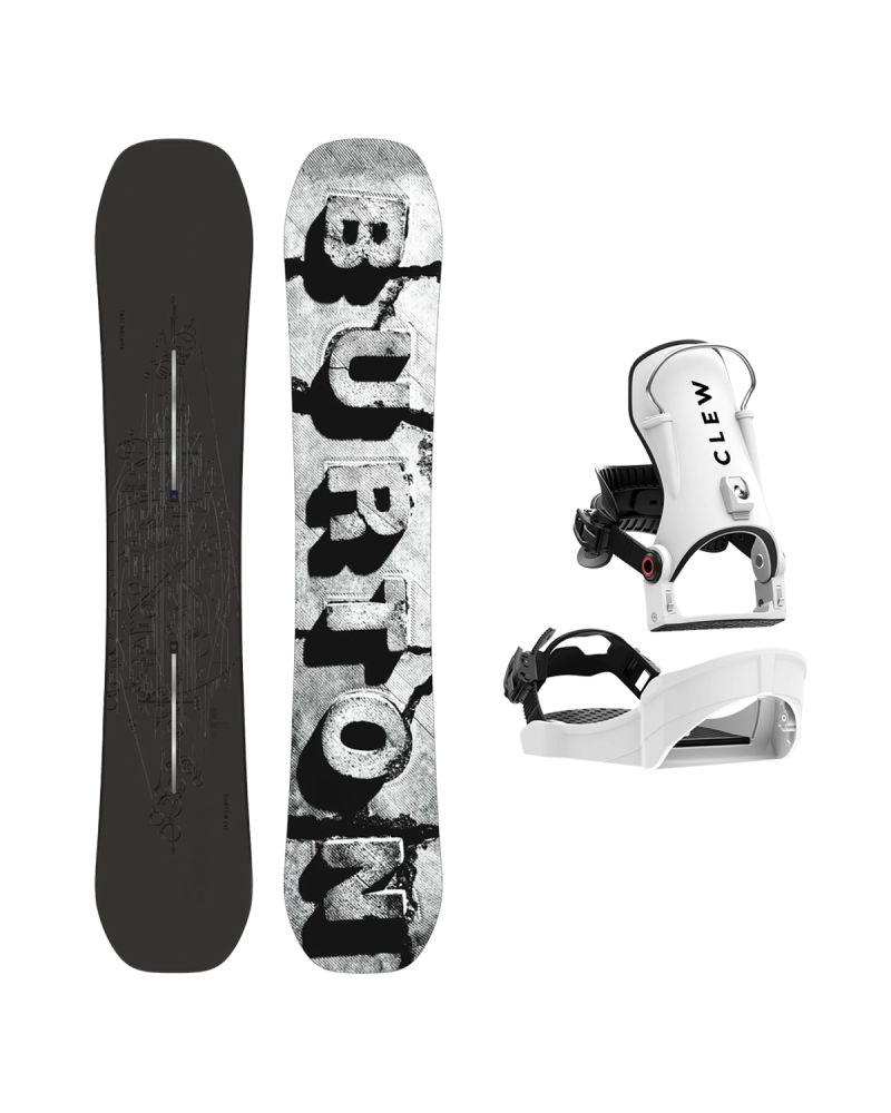 SET Placa Snowboard BURTON - Men's - CUSTOM X Camber 2027 + Legaturi Snowboard CLEW Independence 1.0 2027 - White